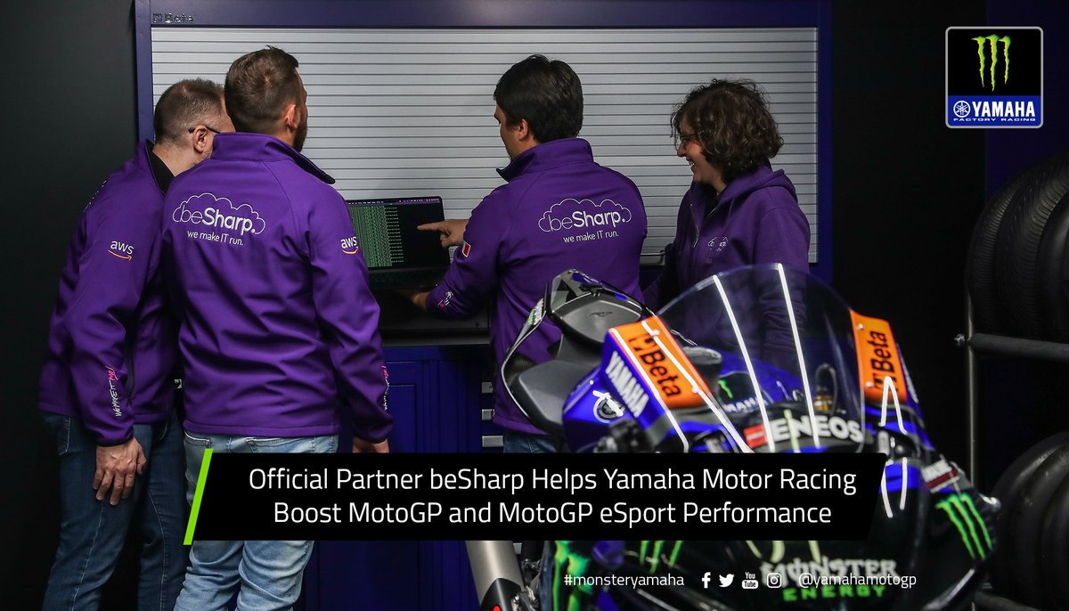 YamahaMotoGP's tweet image. beSharp are cloud service advisory specialists and an Official Partner to our MotoGP &amp;amp; MotoGP eSport Team, helping us work smarter 👨‍💻👩‍💻

Read all about @beSharp_spa 📰
🔗 yamahamotogp.com/news/17-10-202…

#besharp | #wemakeitrun | #proud2becloud | #MonsterYamaha | #MotoGP