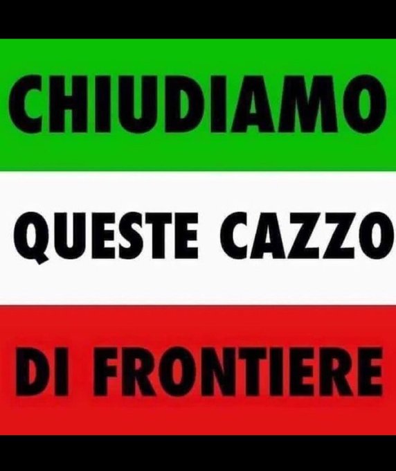 @GiorgiaMeloni Pensa con preoccupazione a tutti quelli che sono arrivati in Italia piuttosto. #StopInvasione