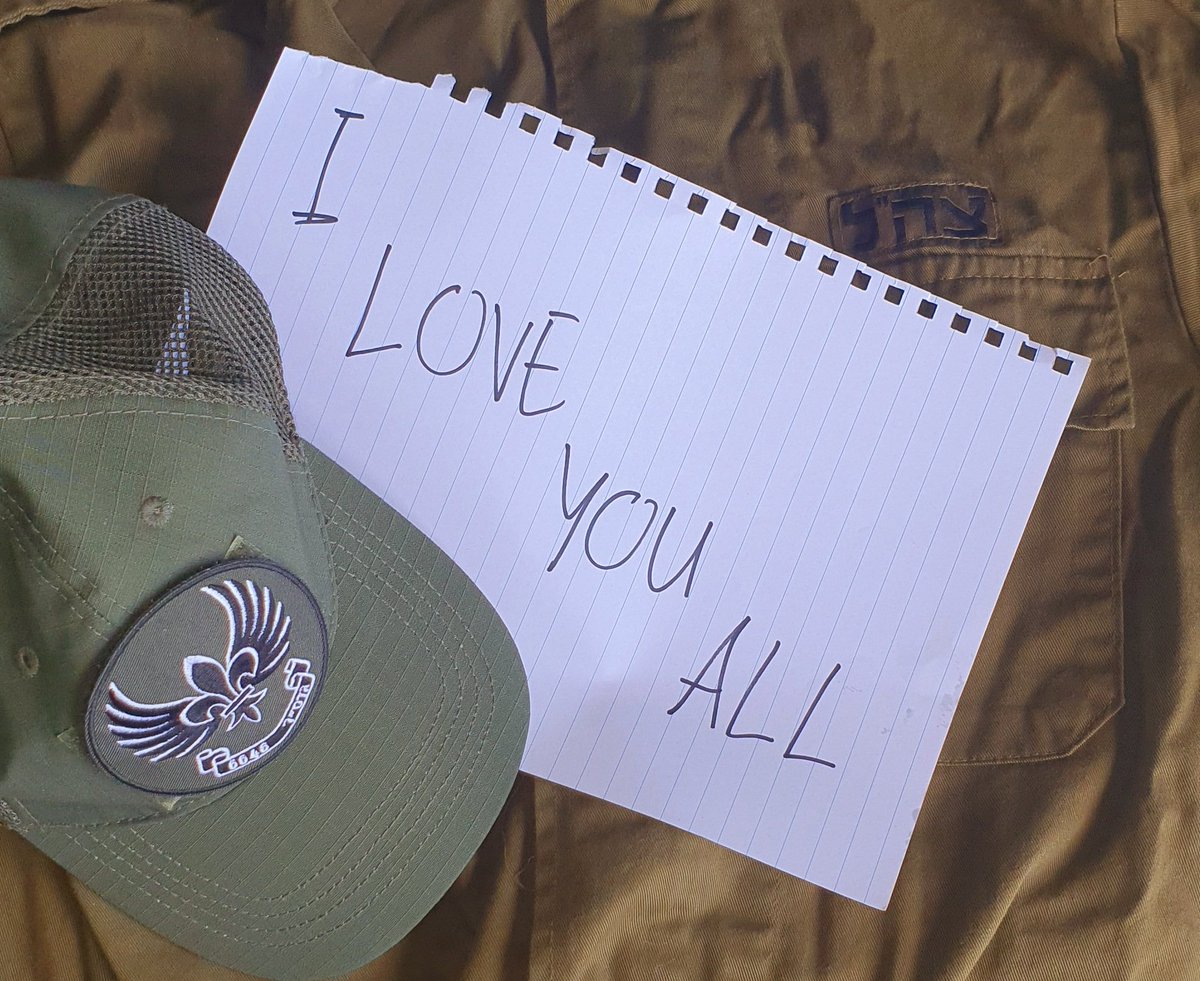 I love you all. 

Sorry I didn't have time to post anything since I got drafted to the Israeli army right at the horrible black Friday on October 7th.

I'm OK &amp; safe.

Thank you for your messages emails and support.

I love you all, both of those who wrote, and those who did not.