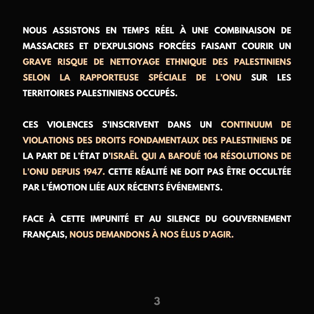 barbier_romane's tweet photo. 🗣️ J’interpelle #noselus 🇫🇷🇵🇸
#cessezlefeu #Gaza 
@Elysee @EmmanuelMacron @MinColonna @francediplo https://t.co/EAbiFtk346