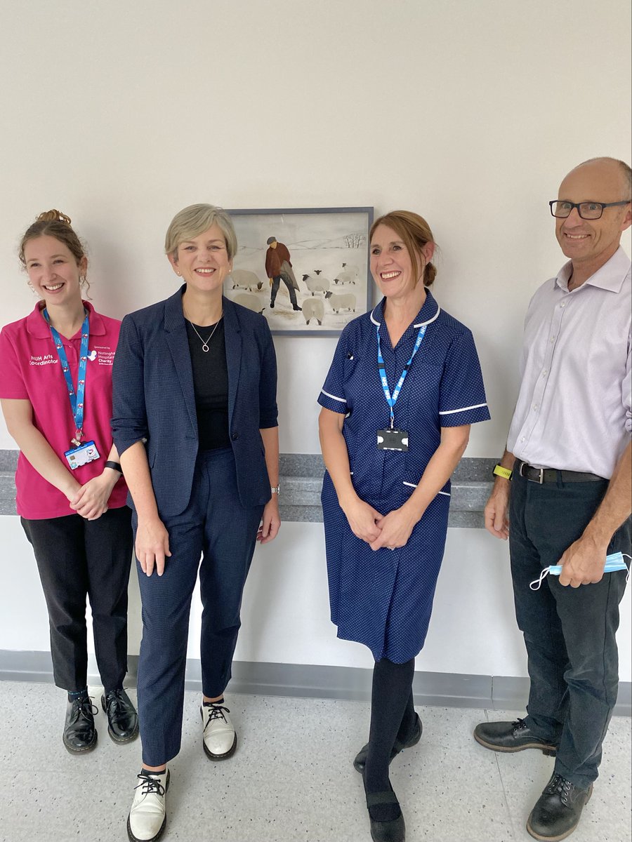 We were thrilled to welcome Shadow Minister for Arts <a href="/LilianGreenwood/">Lilian Greenwood</a> to QMC last week, alongside <a href="/arts_nuh/">Megan Dawes</a>. Megan showed one of our local MPs around the Arts Trail and explained the impact art has had on patients around the hospitals.