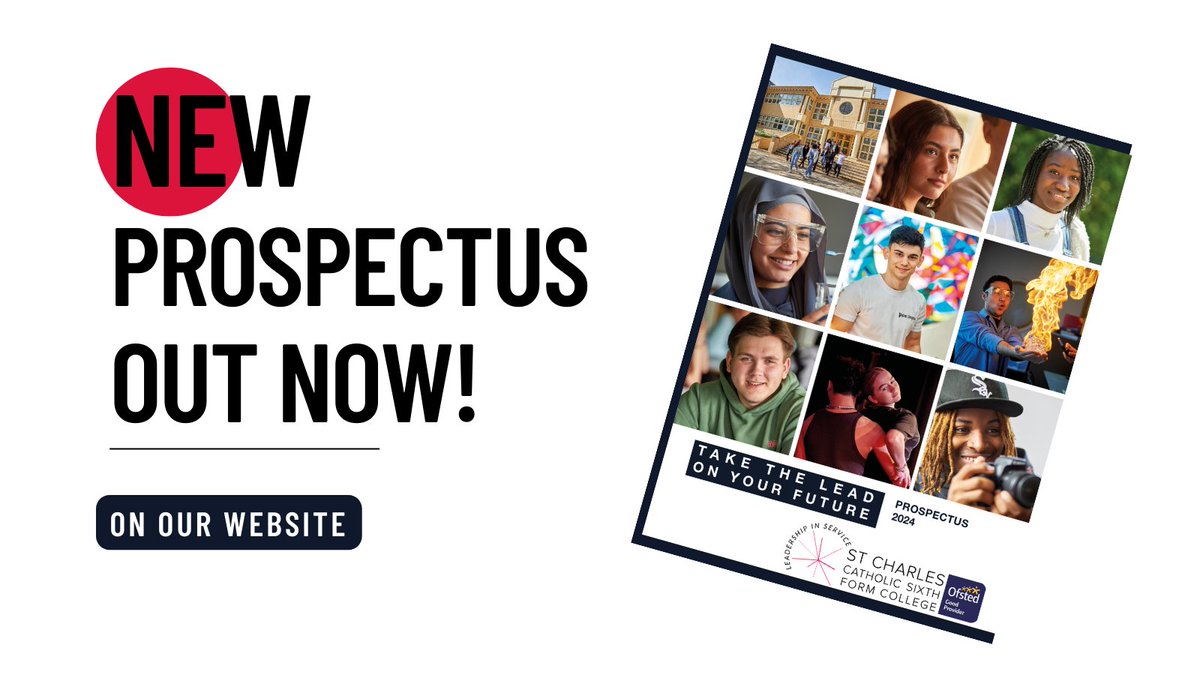 Out Now! Our NEW Prospectus for entry in 2024! Get the lowdown on our NEW #TLevels, our range of #ALevels and #Vocational courses from L3 to L1, and our student experiences all in one place. Applications are now open via the website. #stcharles #wearestcc #sixthformcollege