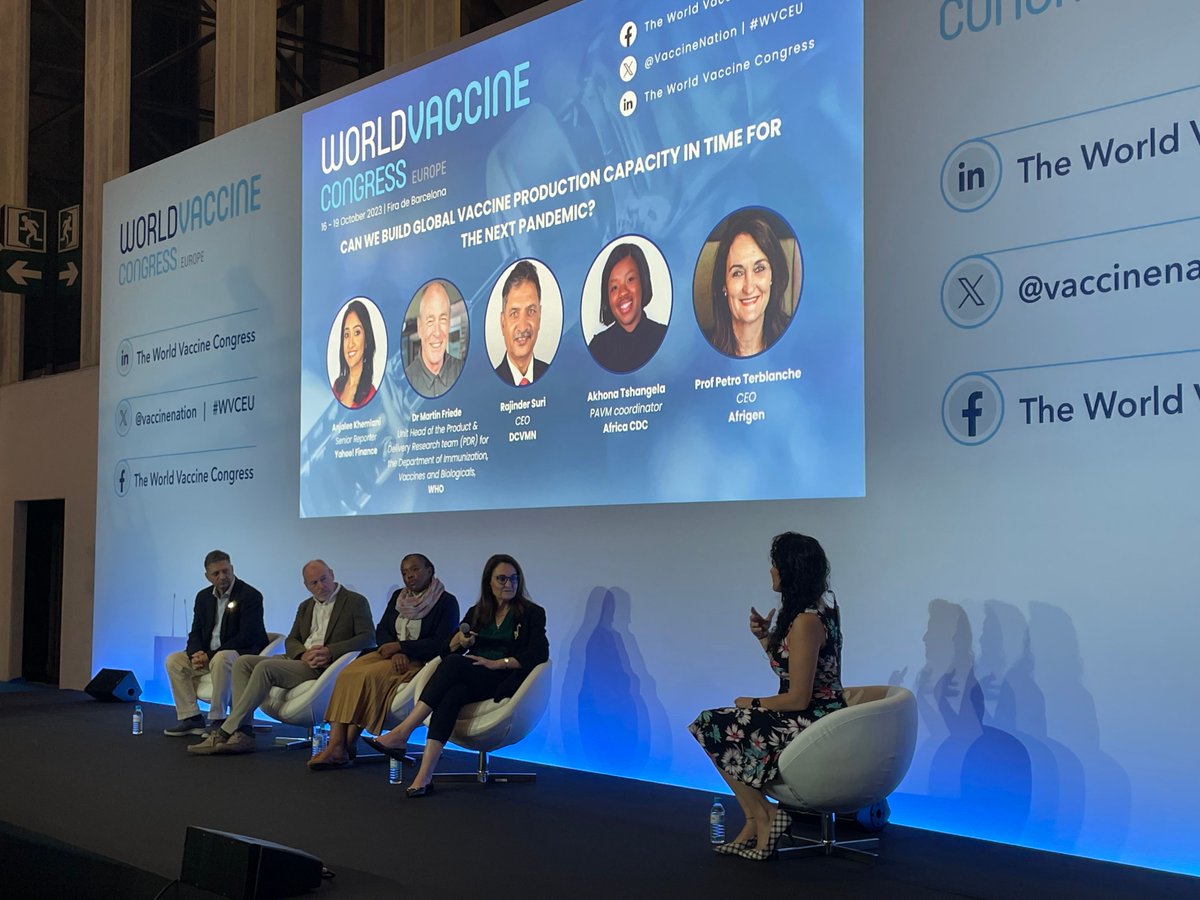 vaccinenation's tweet image. Can we build global vaccine production capacity in time for the next pandemic?

Critical discussions taking place in the Keynote Theatre 🔊

Featuring: @yahoofinance @who @africacdc Afrigen, DCVMN

#WVCEU #Vaccines #WVC2023