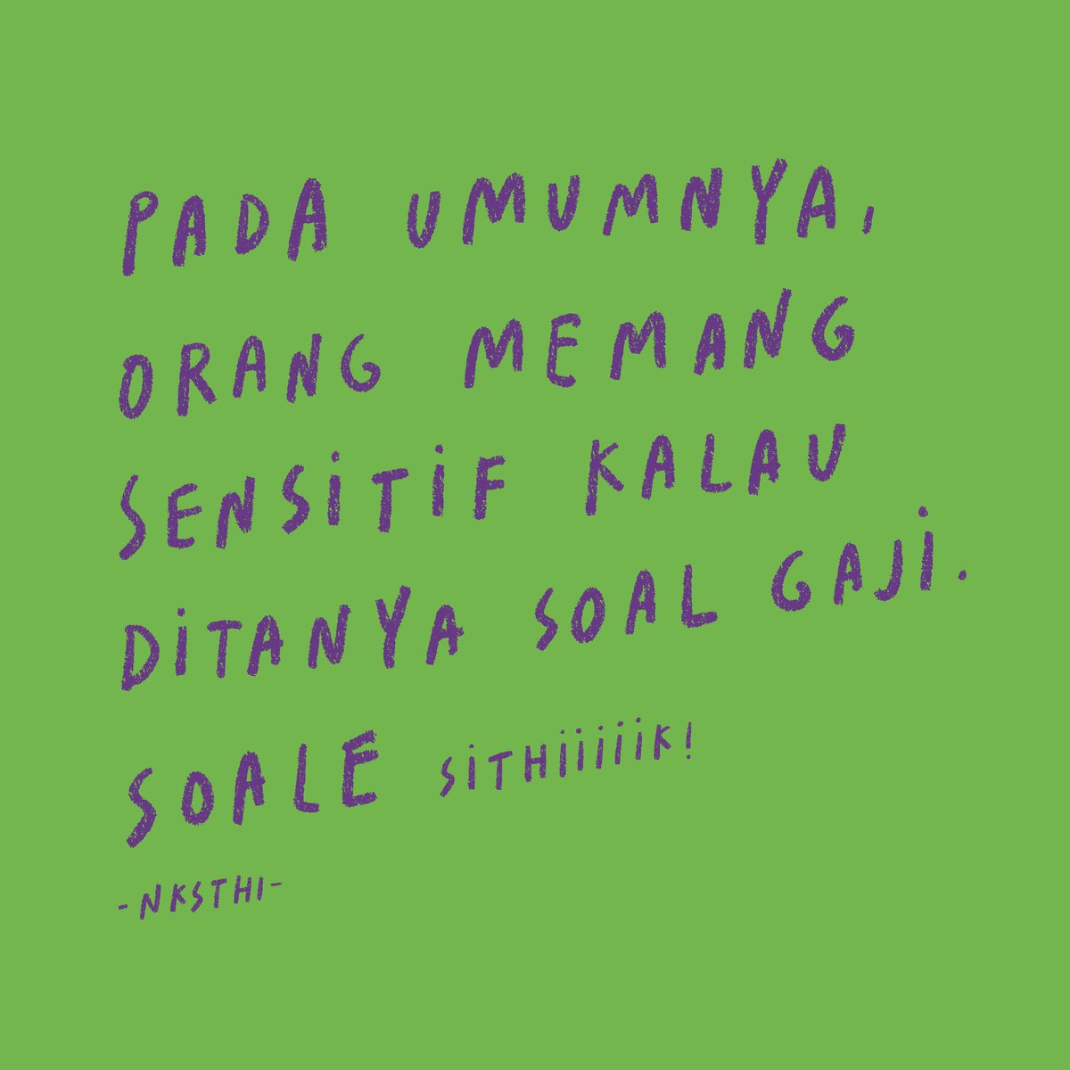 nksthi's tweet photo. Emang gajimu yg sedikit itu berapa, sih? 🙄 https://t.co/yV7v0zrcGs