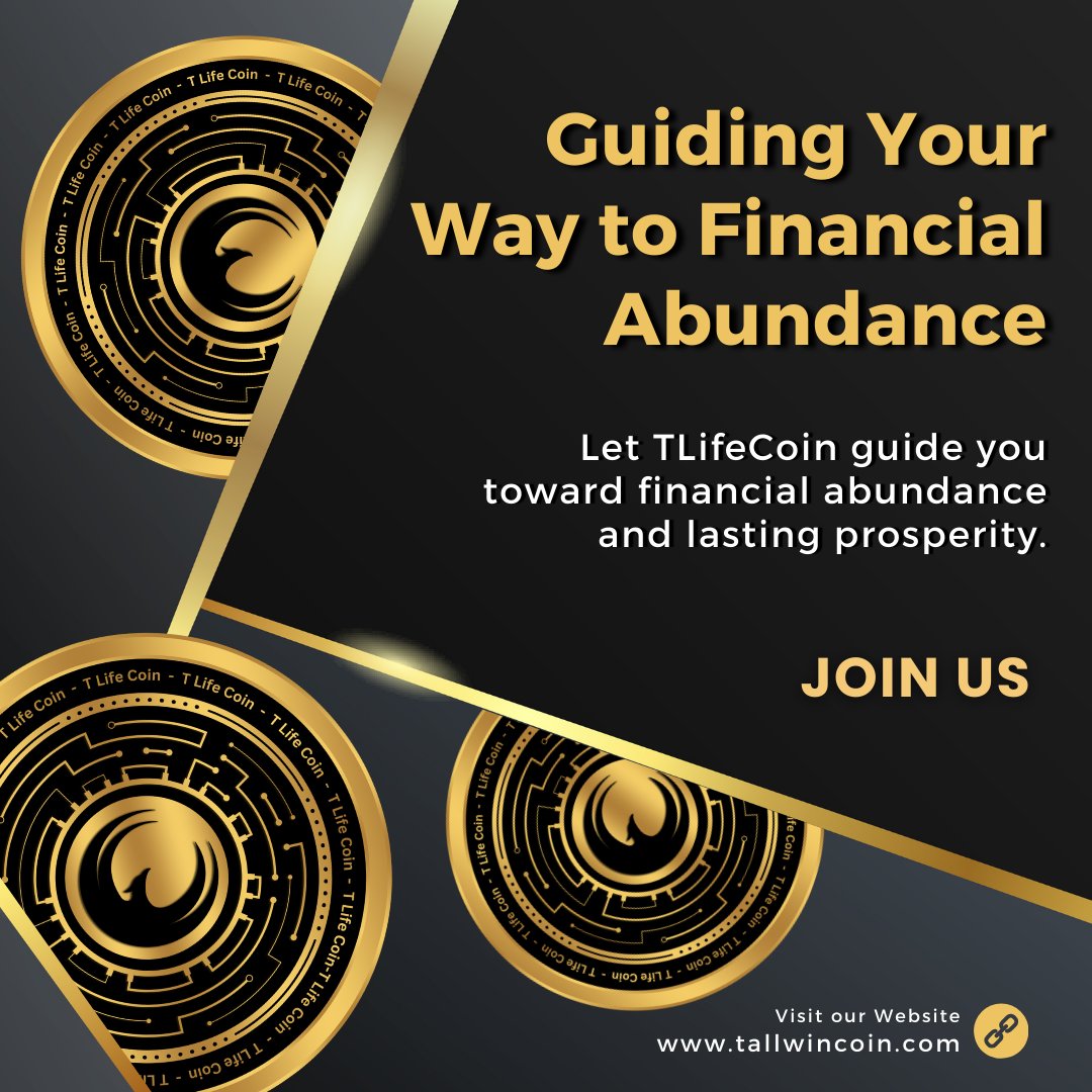 Unlock the door to financial abundance and lasting prosperity with TLifeCoin!
#financialabundance #wealthcreation #tlifecoin