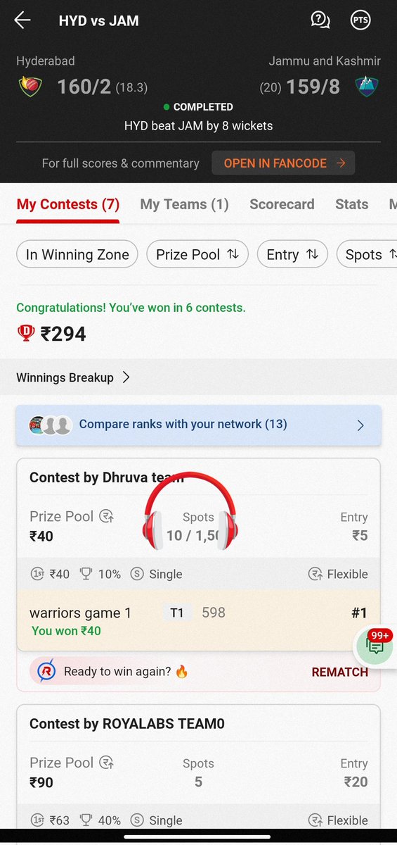 t.me/CricketFields
Good Result In #SMAT 
#dream11 #dream #dream11teams #teams #dream11gl #GLs