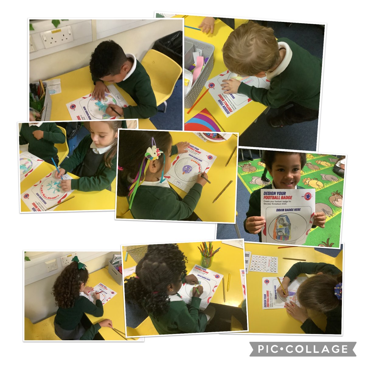 Last week was #monsterkickabout Year 1 took part by design our own football badges. We had lots of fun !!