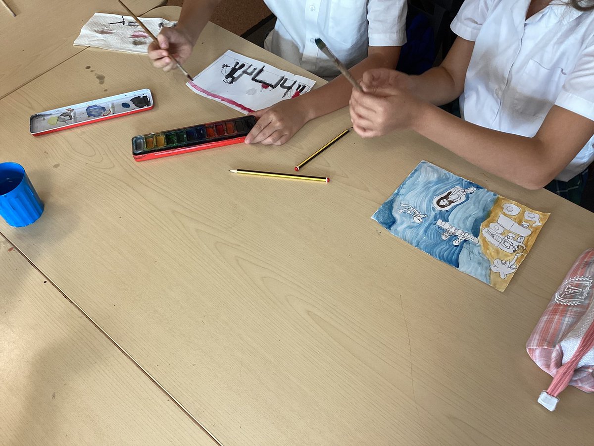 5G_stjohns's tweet photo. Last week, we enjoyed looking at ‘Luncheon of the boating party’ by Pierre-Auguste Renoir. We explored what the ideal friend looks like and even made our own version of the painting, showing a time when we have celebrated with friends. https://t.co/UK2wY7xMQo