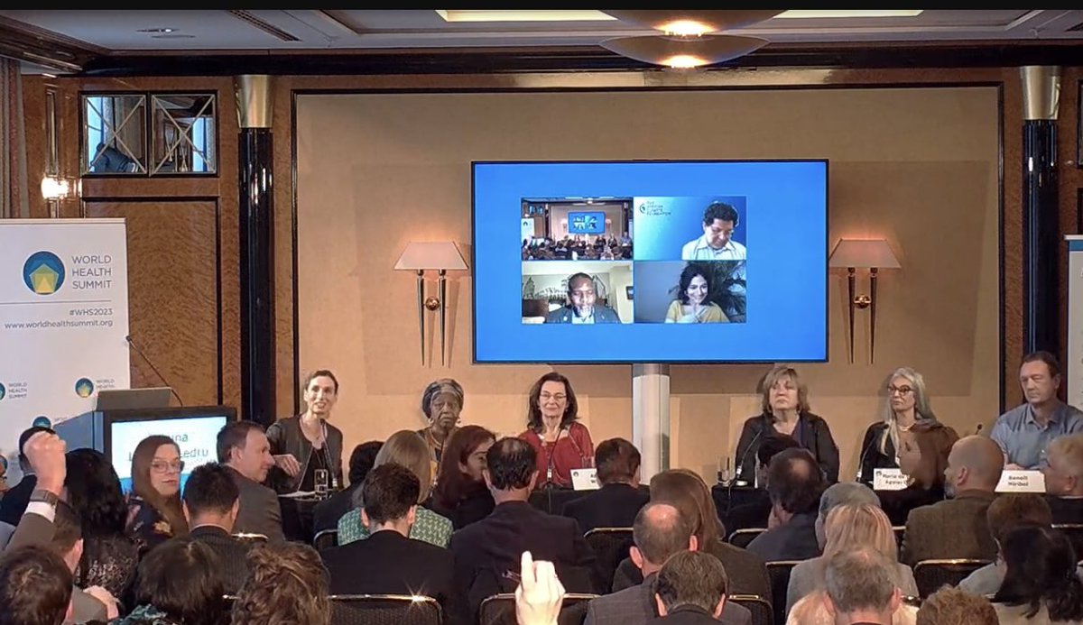 #WHS2023 Tackling One Sustainable Health Challenges panel 
<a href="/AwaMCollSeck/">Awa Marie Coll Seck</a> calls for putting communities at the center of decision&amp; actions, to ensure #sustainability
#onehealth
« we need to ensure that we have solidarity at global level, and funds going directly to the community »