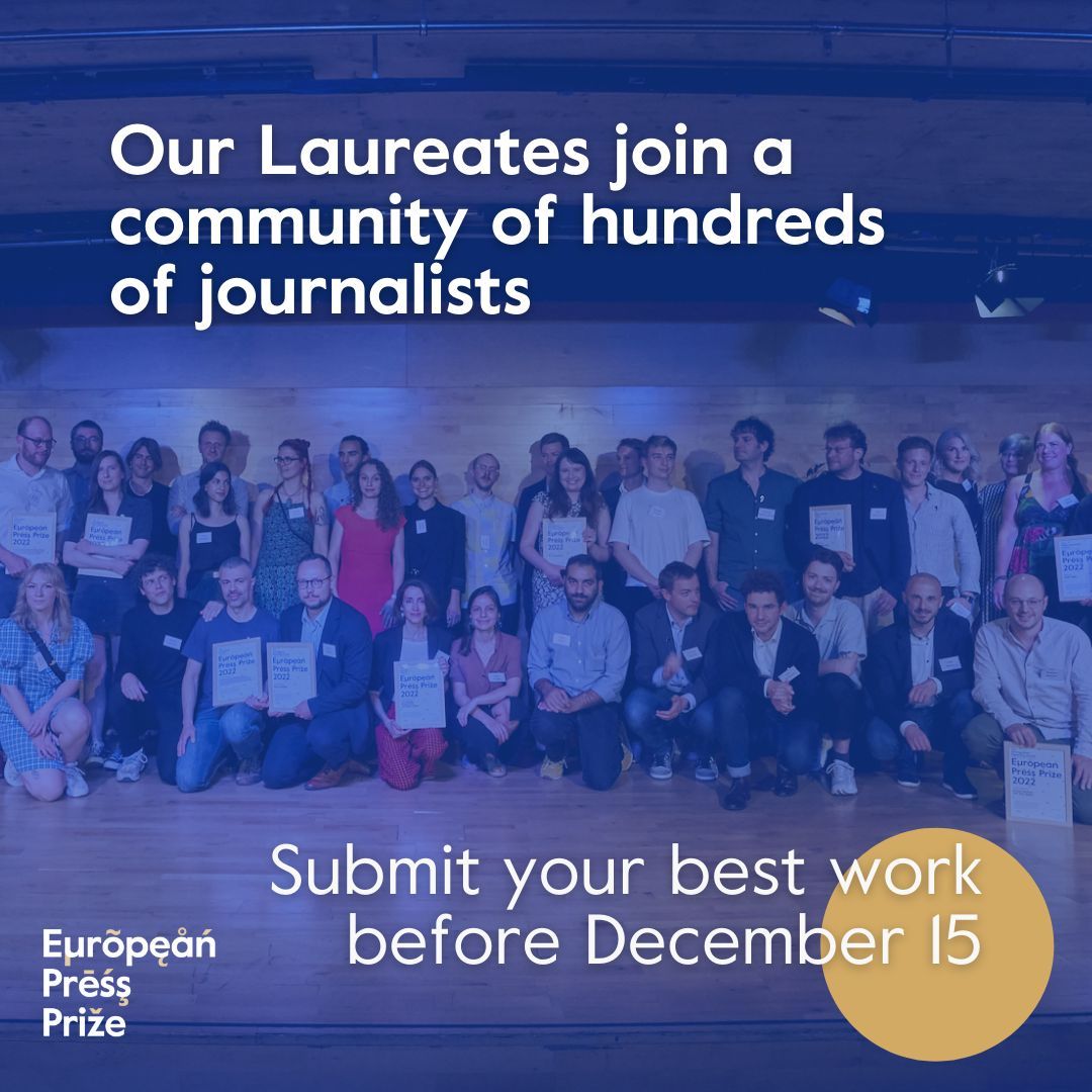 Entering our Awards means having the chance to join a community of hundreds of journalists, a space where values meet, ideas are shared and discussion is sparked ✨ Submit your best project before December 15. Learn more and enter: buff.ly/2BRdA2T #europeanpressprize