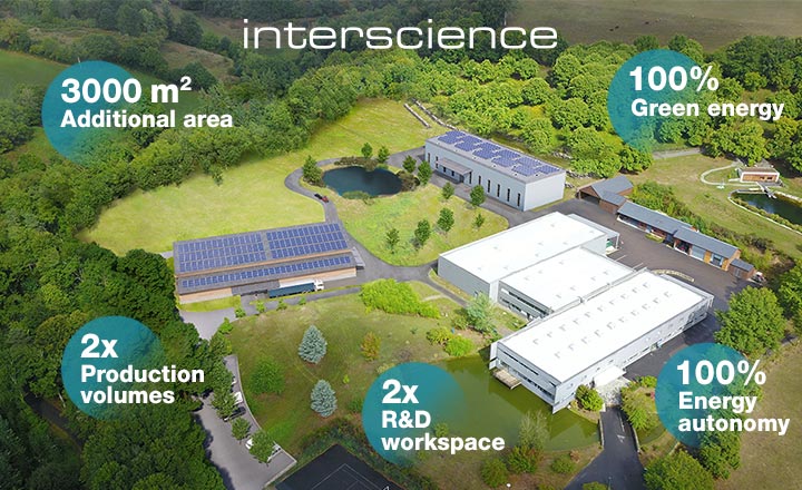 INTERSCIENCE Invests €10 Million in Green R&amp;D Center and Factory 📷

THE PROJECT IN FIGURES
📷 3000 m2 additional surface
📷 100% energy autonomy
📷 100% carbon-free energy
📷 100% wooden structure

Full article:
lnkd.in/e85jRPxi