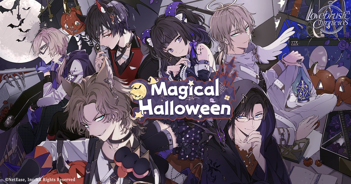 LBChronicles_EN's tweet photo. 🎃Event Preview🎃
The Magical Halloween event begins after the official release!

The magical night is coming.
Whose door will you knock on?

Pre-register now so you won't miss out on our #Halloween event!
https://t.co/tD1F16cpDI

#LovebrushChronicles https://t.co/TyHJebCB9R