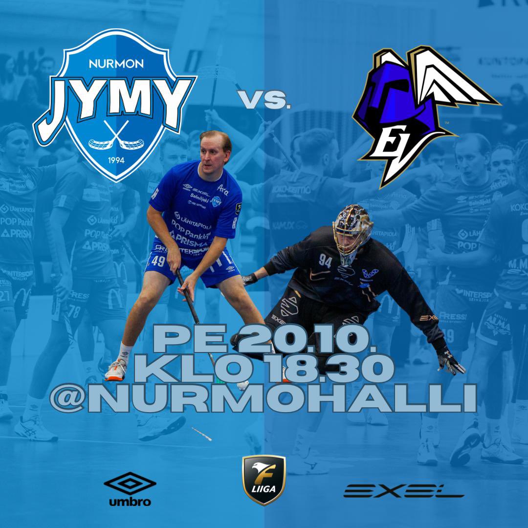 JymySalibandy's tweet photo. Tärkeitä pelejä kaikki ja perjantaina taas yksi niistä 👏

⚔️ @EraViikingit 
📅 pe 20.10. klo 18:30
📍 Nurmohalli
🎟️ https://t.co/mhehazXjZ6 | @tiketti.fi
🎥 Ruutu+ | @RuutuUrheilu 

#SeOnJymy #Fliiga #Salibandy #exelfloorball #Exelclan #choosetorule https://t.co/Amt9yo79NF