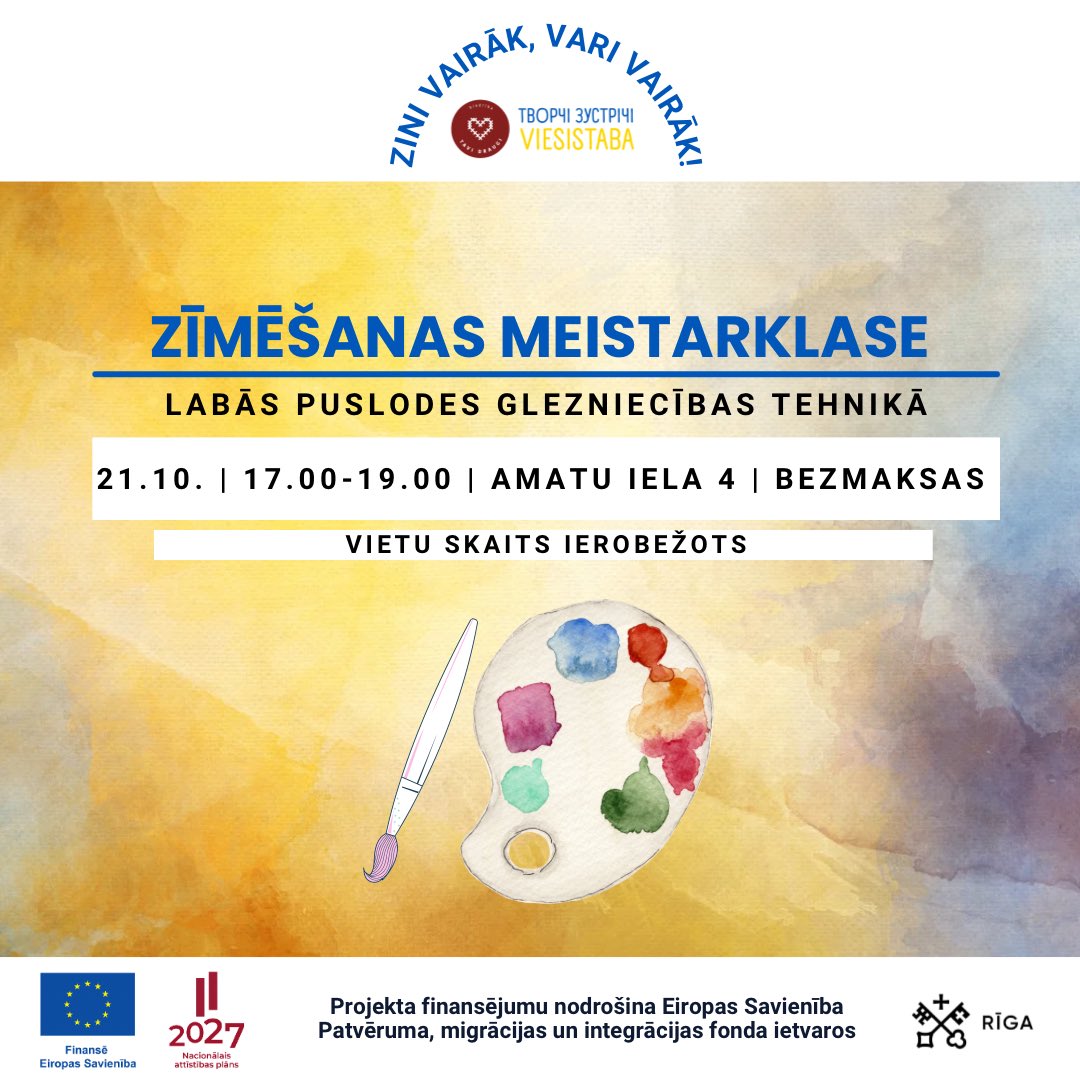 Jau 21.oktobrī notiks pirmā aktivitāte un uz to ir aicināti gan latvieši, gan ukraiņi! Vietu skaits ierobežots! Vairāk info mūsu Facebook un Instagram profilos!