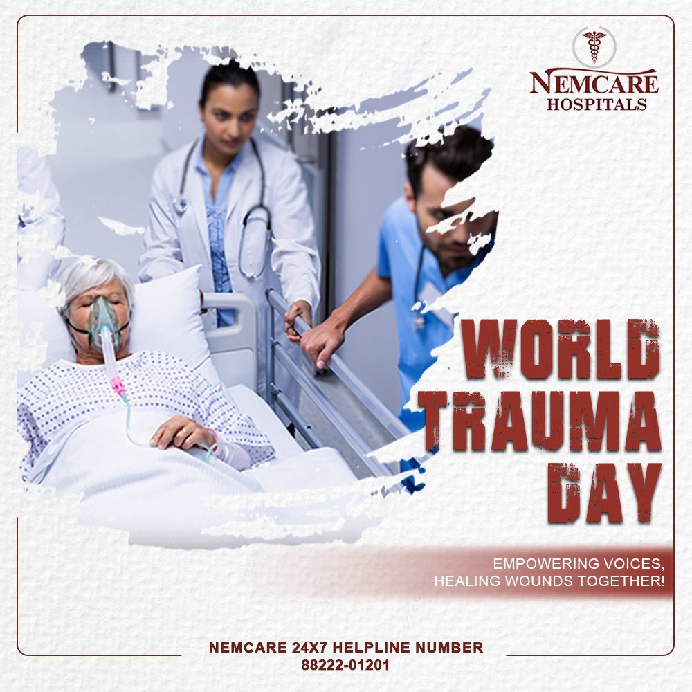 NemcareHospital's tweet photo. “World Trauma Day: Together We Heal, Together We Thrive" 👥

#worldtraumaday #wehealtogether #nemcare #nemcarehospitals #guwahati #guwahaticity https://t.co/Cidqp4ZvTW