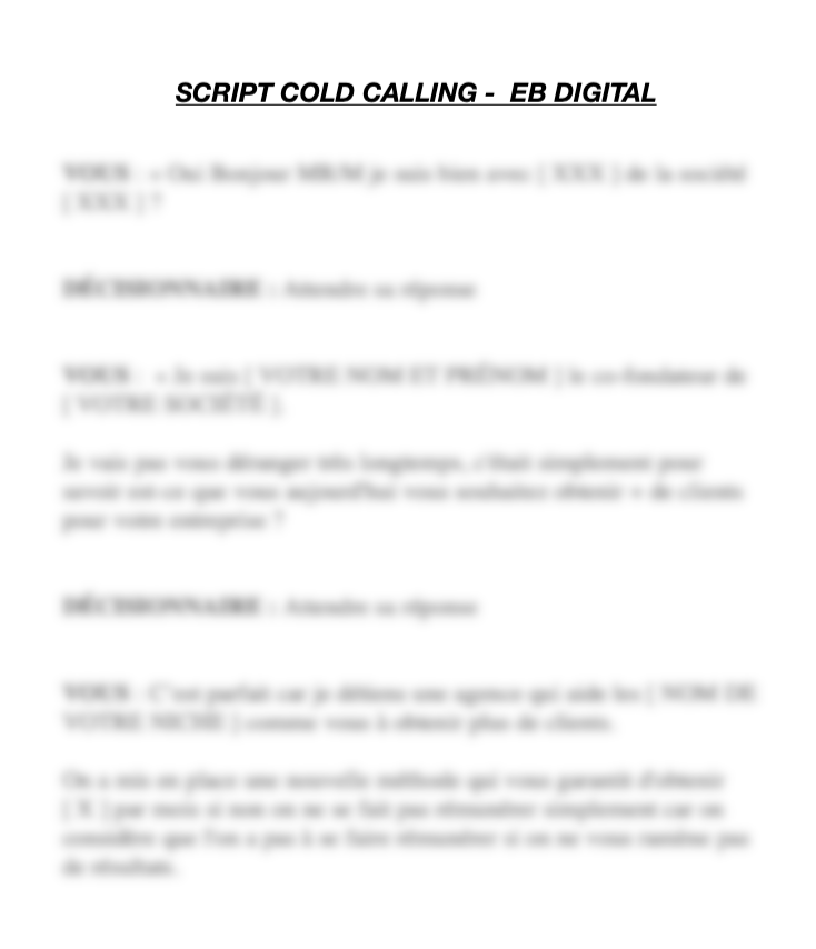 badis_elh's tweet photo. Je te dévoile mon SCRIPT que j'utilise au sein de mon AGENCE lors de mes séances de COLD-CALLING 🎁

Il me permet de ramener quotidiennement 1,2 ou même 3 RENDEZ-VOUS par jours en y passant 20/30 minutes par jour. 💸

Pour le recevoir :

- Follow @badis_zkbr 
- Retweet 
- Commente "SCRIPT"