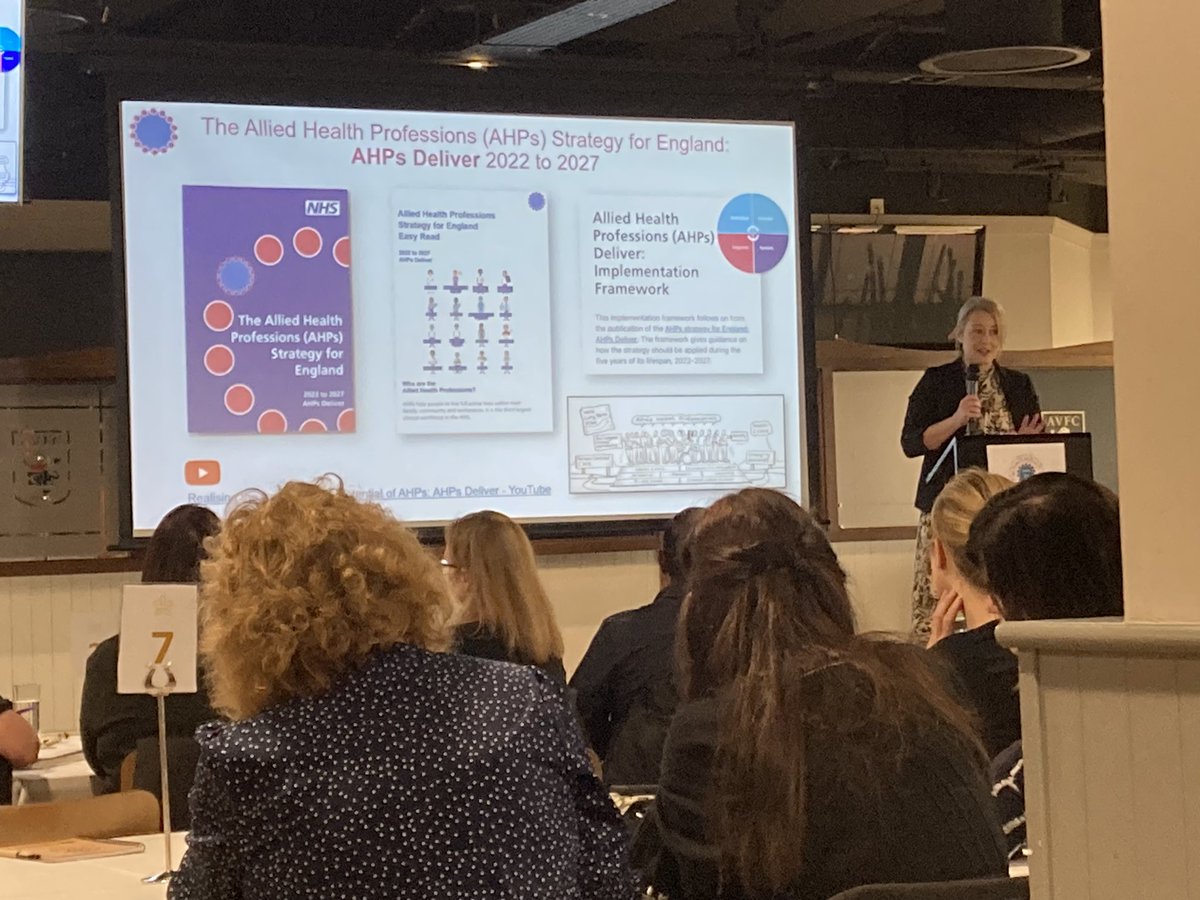 bhamcommunity's tweet photo. Dr Janice St John Matthew, Head of AHP at NHS England greets our talks about the National AHP Strategy #BSOLAHPDAY2023 https://t.co/JZxHuef0Bm