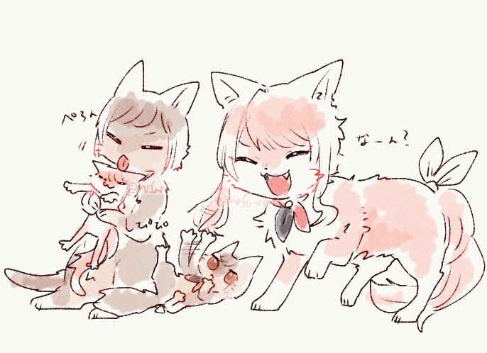 「似てるちっちゃいの 」|らるりんた🦊のイラスト