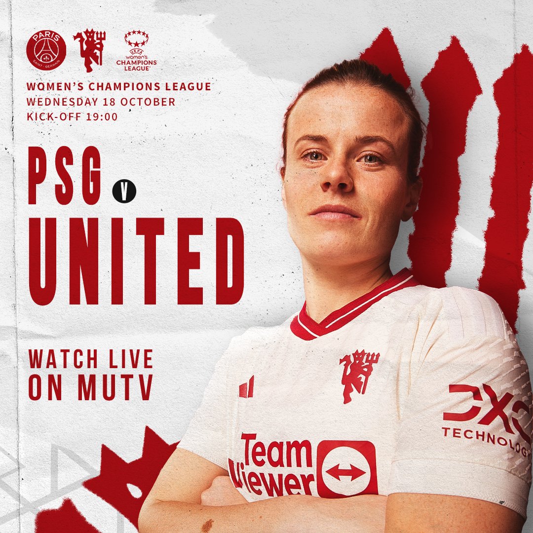 ManUtdWomen's tweet photo. A huge night awaits 🇫🇷✨

COME ON UNITED! 🔴⚪️⚫️

#MUWomen || #UWCL