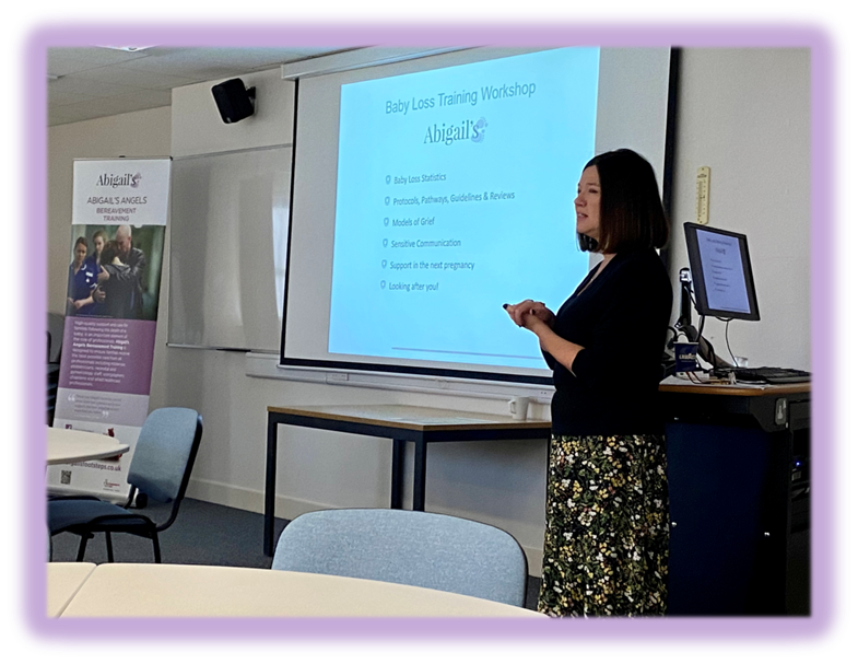 We are proud to have been working in partnership with <a href="/AbigailsCharity/">Abigail's Footsteps</a> since 2020. We have delivered training to more than 4000 healthcare professionals   Find out more; Bereavement Training - Abigail's (abigailsfootsteps.co.uk)  #AbigailsAngels #Babyloss #Training