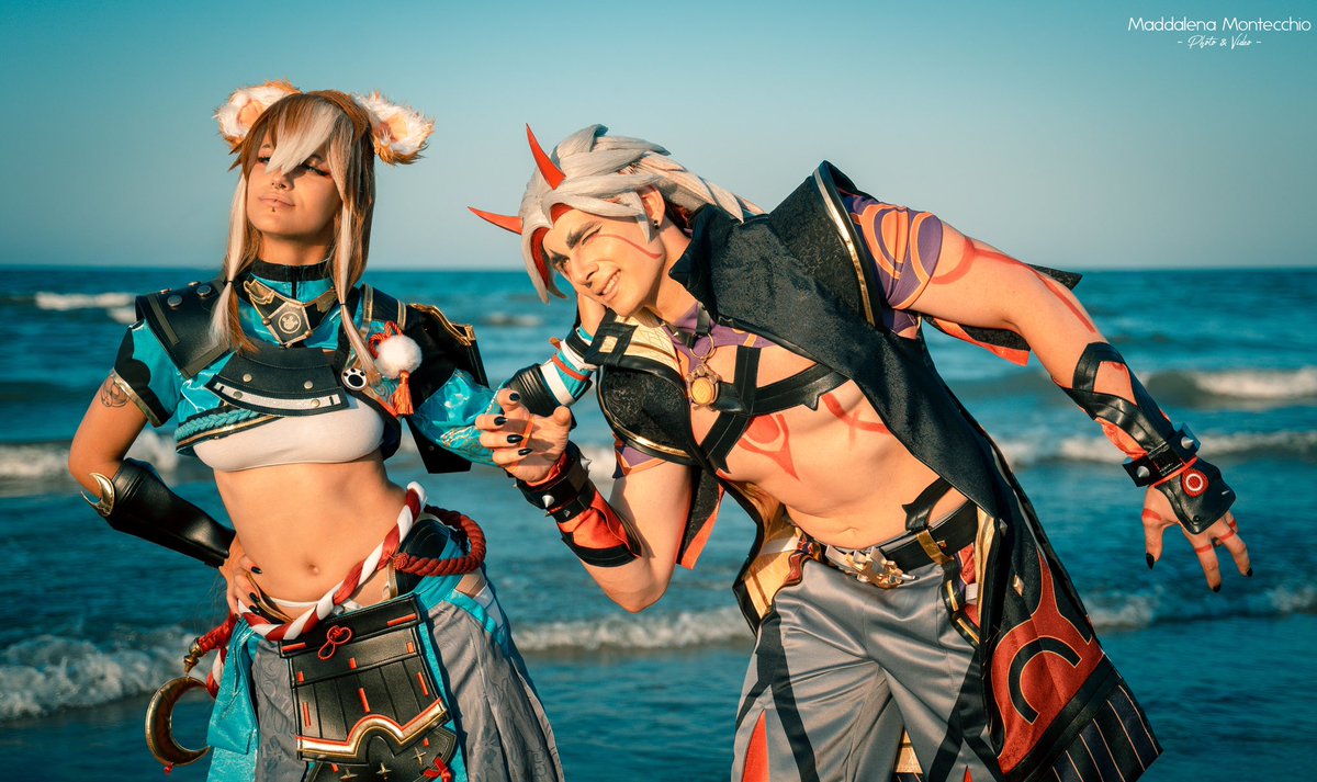 norancia's tweet photo. We were in a silly goofy mood #Genshin #ittorou #aratakiitto #GOROU https://t.co/brGbqNbspD