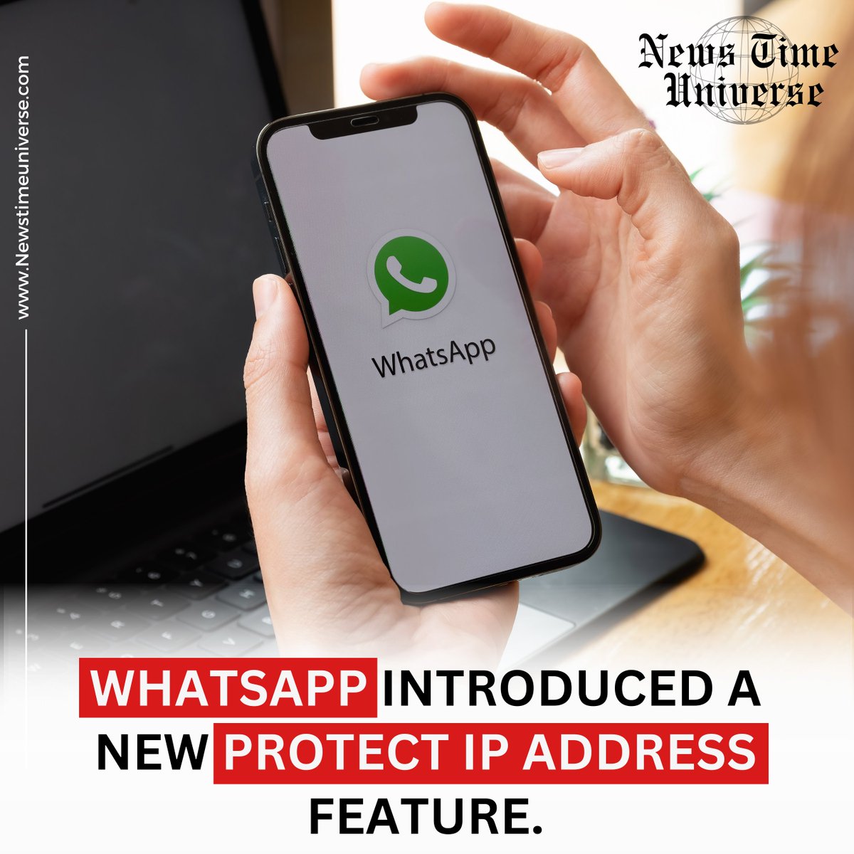 infonewstimeuni's tweet photo. WhatsApp introduced a new Protect IP Address feature.
#newstimeuniverse #infonewstimeuni #whatsapp #protectipaddress #whatsappfeatures #meta #markzuckerberg  #katrinakaif #nehakakkar #vijaydeverakonda #indiacricketteam #diljitdosanjh #AkshayKumar𓃵 #whatsappchannels #NewsUpdates https://t.co/sr9ZckGthg