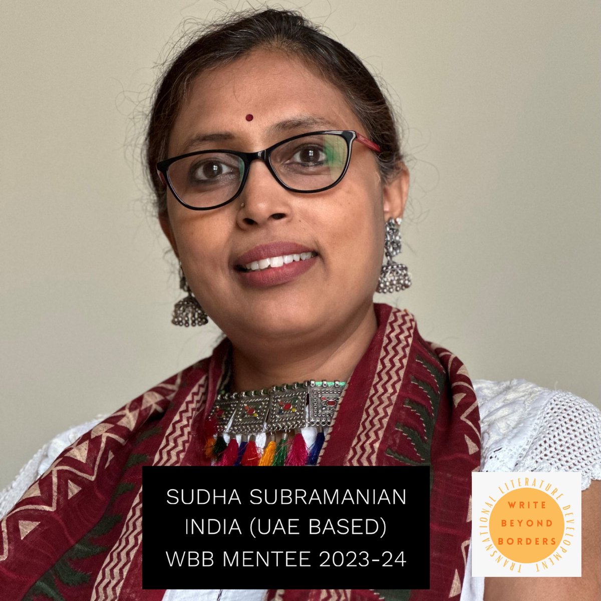 WriteBBorders's tweet photo. Spotlight on #writebeyondborders mentees:
Sudha Subramanian is an independent writer of Indian origin living in Dubai. She is an amateur birder and a tree hugger. She loves a good chai and dreams of visiting 50 countries before she turns 51. ๐งต https://t.co/iMpLpuYY3l
