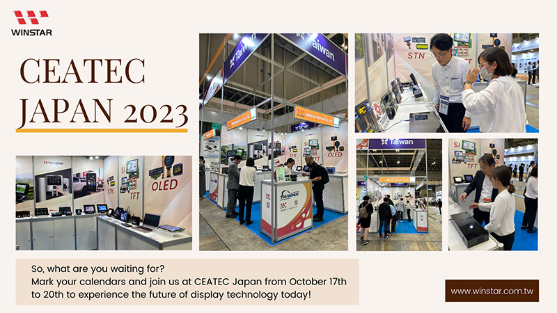 Hey tech fans! 👋 #CEATEC Japan starts today, and #WINSTAR Display is showcasing our latest OLED, TFT, STN, and Smart Display modules from Oct 17-20! 📷 Come check out our cutting-edge tech! 📷lurl.cc/Pq8ikA #OLED #TFT #STN #SmartDisplay