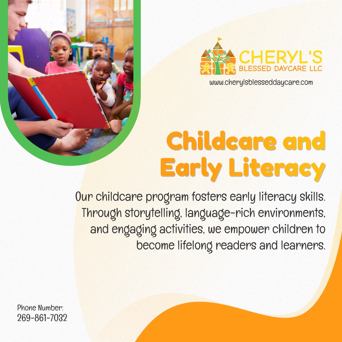 cherylsbdcllc's tweet image. Join us on the journey of early literacy and watch your child&apos;s love for reading and learning flourish in our nurturing childcare environment.

#Childcare #EarlyLiteracy #ChildcareProgram #BentonHarborMI