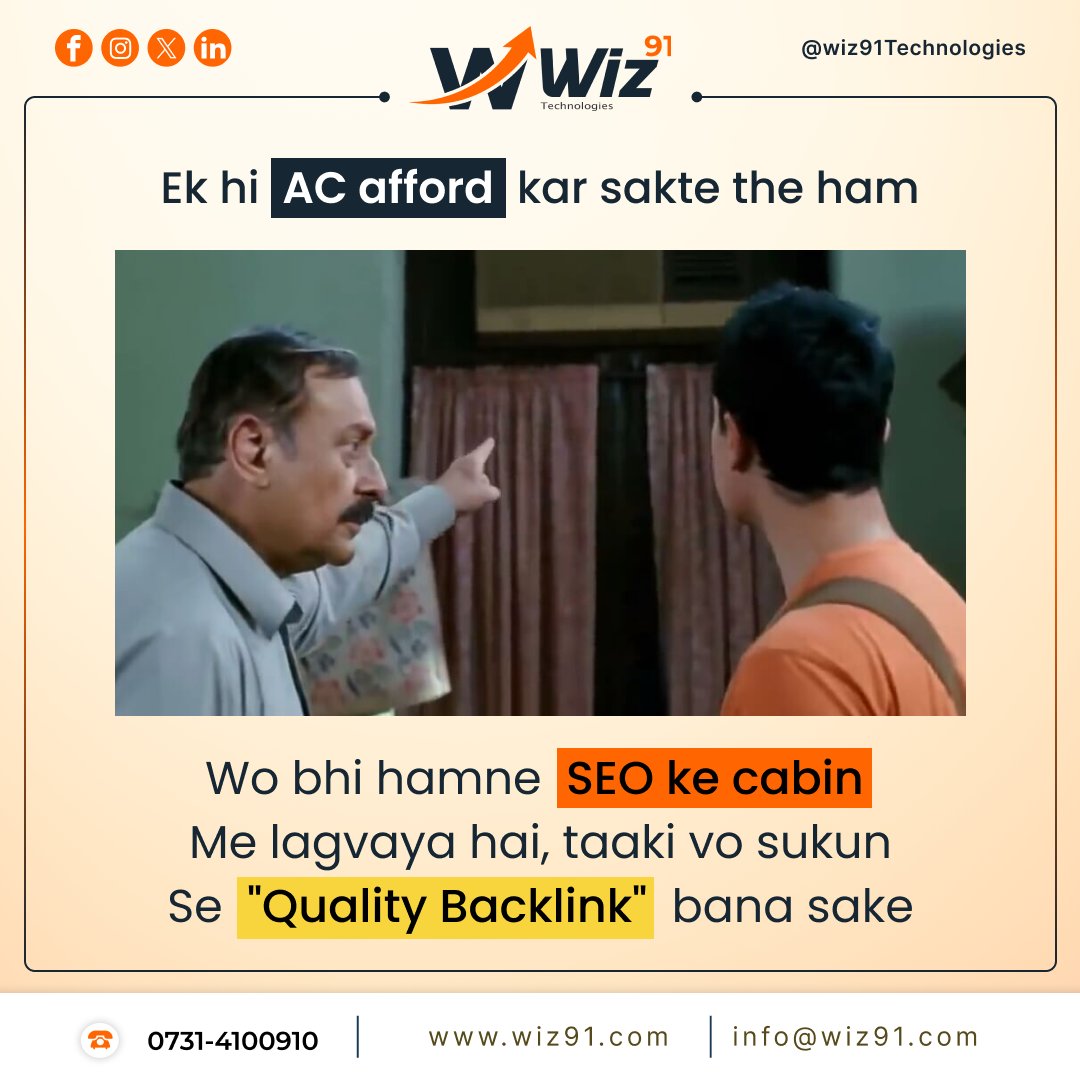 when you can only afford one ac, it ends up in the SEO cabin for those 'quality backlinks.' 😅❄️
.
#acvsbacklinks #seolife #qualitymemes #chillandrank #digitalmarketinghumor #chillingforlinks #officeadventures #digitalmarketing #seo #qualitybacklinks #wiz91technologies