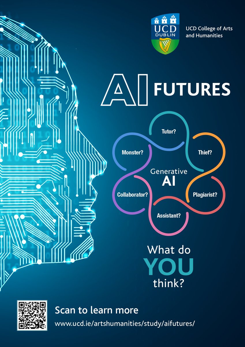 Arts and Humanities in an AI Future: Where do we go from here? Information and supports available at ucd.ie/artshumanities…