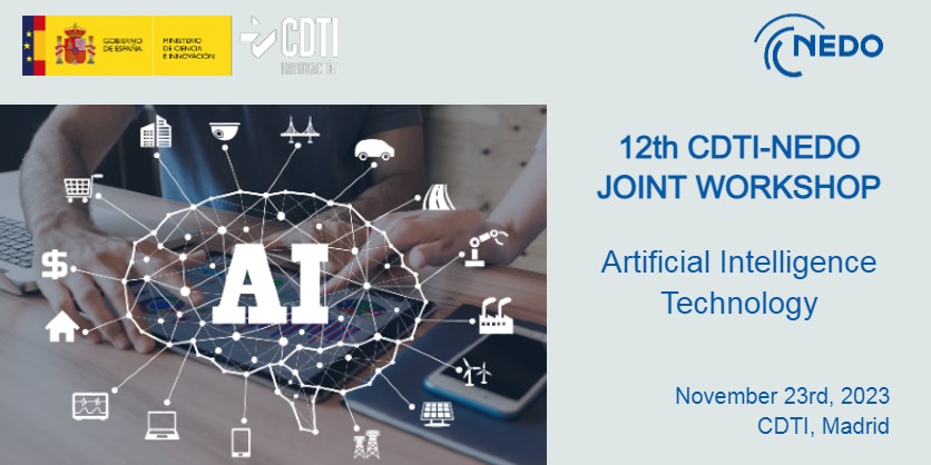 CDTI_innovacion's tweet image. 🇪🇸🇯🇵 El CDTI Innovación y la agencia @nedo_info de Japón organizan el 🗓️ 23-NOV, en el marco del Programa #JSIP, su 12º Taller Técnico sobre #InteligenciaArtificial y posibilidades de #CooperaciónTecnológica entre ambos países 

Info y registro ➡️ bit.ly/3PXKiV6