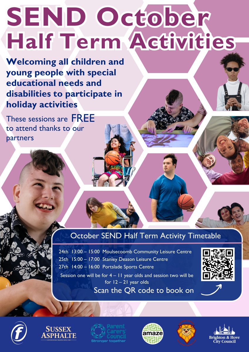 Looking for things to do this half term in #Brighton &amp; Hove? Check out these free #SEND sessions with Defiant Sports. See the flyer for more info: