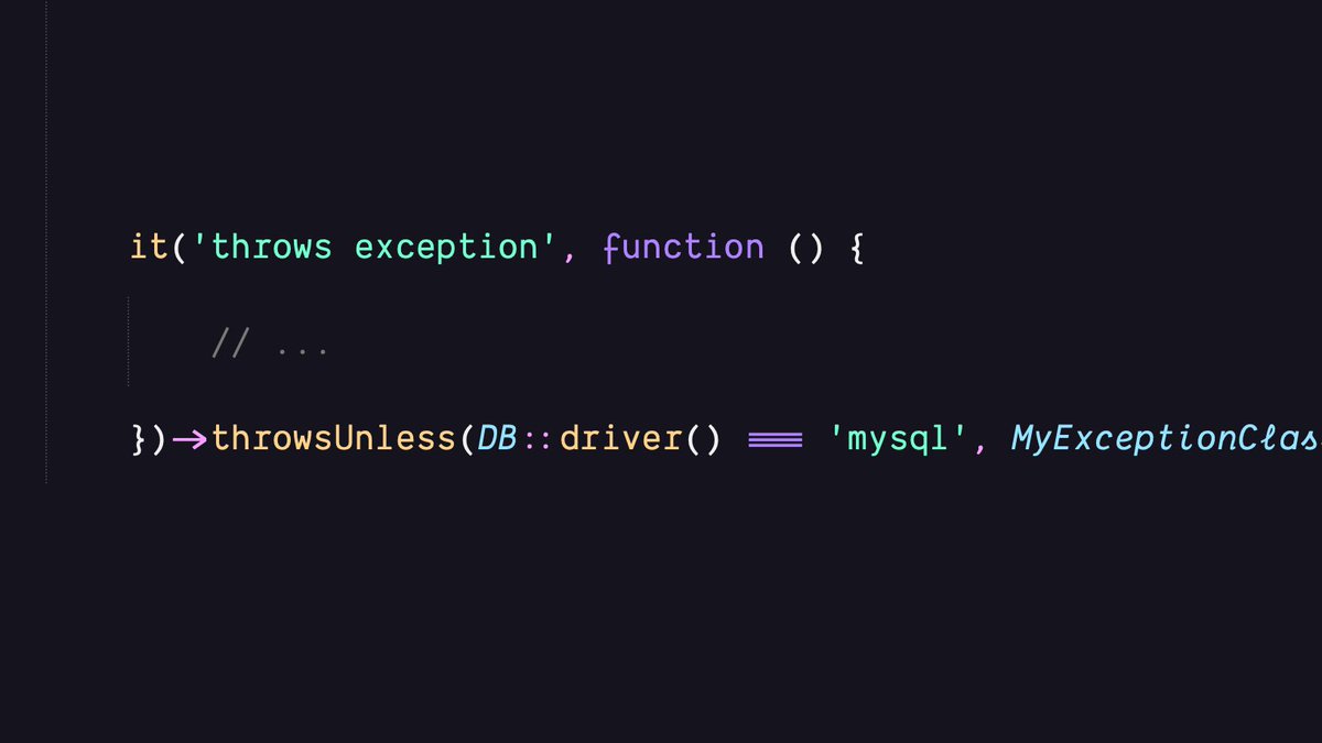 enunomaduro's tweet image. Having celebrated 9,000,000 downloads of Pest, I've just released Pest v2.24. It features a new "throwsUnless" method that you can use to conditionally verify an exception if a given boolean expression evaluates to false. 🐘

Thank you, @devajmeireles!

pestphp.com/docs/exceptions