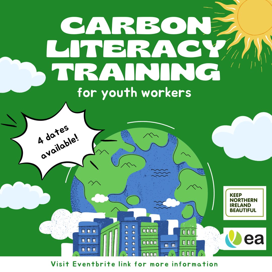 Do you want to learn more about facilitating environmental and climate action projects with young people? @KeepNIBeautiful are facilitating Carbon Literacy training for youth workers this month. Book now >>> eventbrite.com/cc/carbon-lite… #climateaction #carbonliteracy