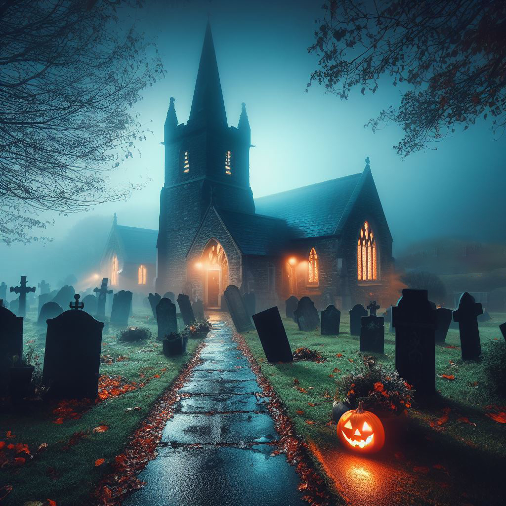 Welsh folklore tells us October is a time to see ghosts: 'If you sit in the church porch at midnight on Halloween you will see a procession of all the people who are to die in the parish during the year and they will appear dressed in their best garments' #FairyTaleTuesday #Wales