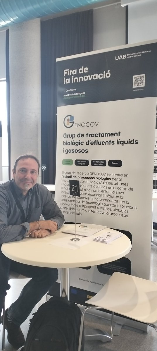 <a href="/GENOCOV/">GENOCOV</a> <a href="/deqba/">ipah</a> present a la Fira de la Innovacio  de la <a href="/UABBarcelona/">Universitat Autònoma de Barcelona</a> . Explicarem els nostres projectes rn el tractament i valorització d'aigües i emissions gasoses