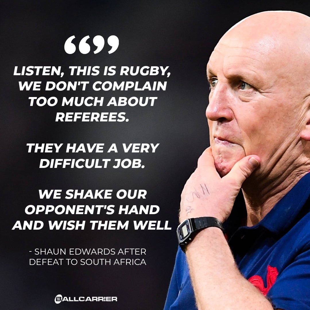 Class from Shaun Edwards 👏

#RWC2023 | #RugbyValues
