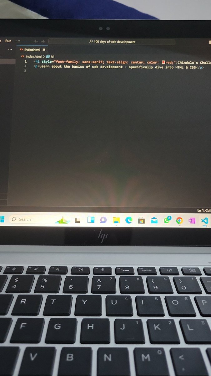 ChimdaluEmekekw's tweet image. Day 2 of my #100daysofwebdev challenge 

Got some more knowledge about HTML elements and attributes, and downloaded a code editor