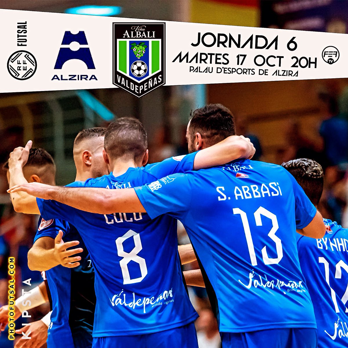 “No se trata de si te derriban, se trata de si te levantas'​. Vince Lombardi.

🆚 @AlziraFS 

⏱ Martes 20:00 horas
🏟 Palau D'Esports

📺 @CMM_Play 
📺 @fef_tv 

📸 @photofutsal 
📸 @aurecape 

#kipsta #kipstafutsal #ligafutsal #aficion #valdepeñas #futsaltime @VinaAlbaliFS