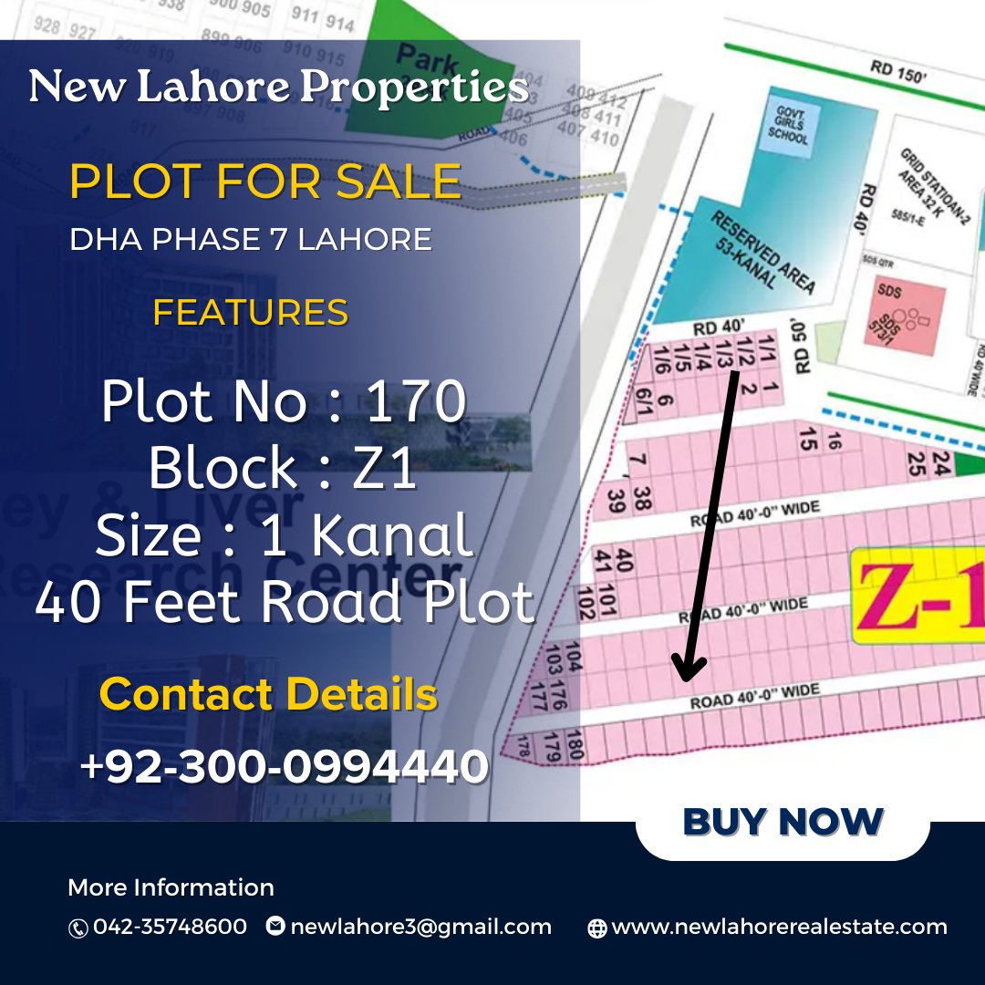 NewLahore_337's tweet image. A prime 1 Kanal residential plot is available for sale in the prestigious DHA Phase-7, Lahore.   Here are the key details:

Plot Size: 1 Kanal
Location: DHA Phase-7, Lahore
Features:
 
Contact for further details : +92-300-0994440

#phase7 #dhaphase7  #GazaAttack