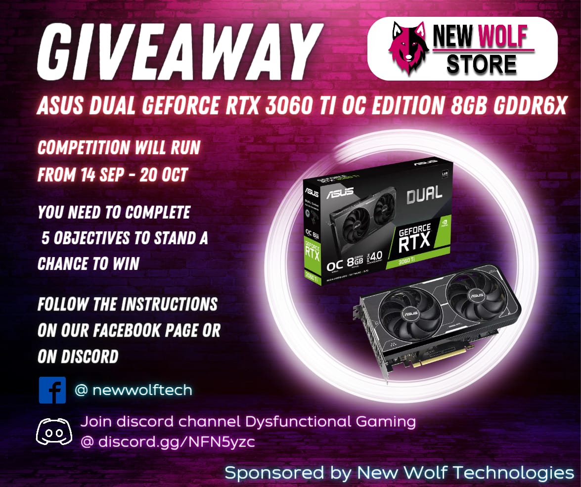 🥳🥳🥳New Wolf Technology is hosting a monster giveaway where you can win this amazing graphics card. 
Just click on the link below to enter.😎👍
facebook.com/newwolftech/po…
#wolfstoregiveaway #newwolftech #giveaway #Asus #graphicscard #gaming  #RTX3060 #nvidiageforcertx