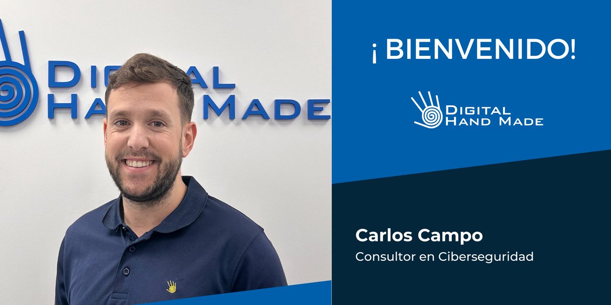 Damos la bienvenida a Carlos Campo, nuestro nuevo consultor en #Ciberseguridad.

El equipo de <a href="/DigitalHMade/">DigitalHM - Servicios tecnológicos para empresas -</a>  sigue creciendo para mejorar día a día sus servicios.

¡Bienvenido!