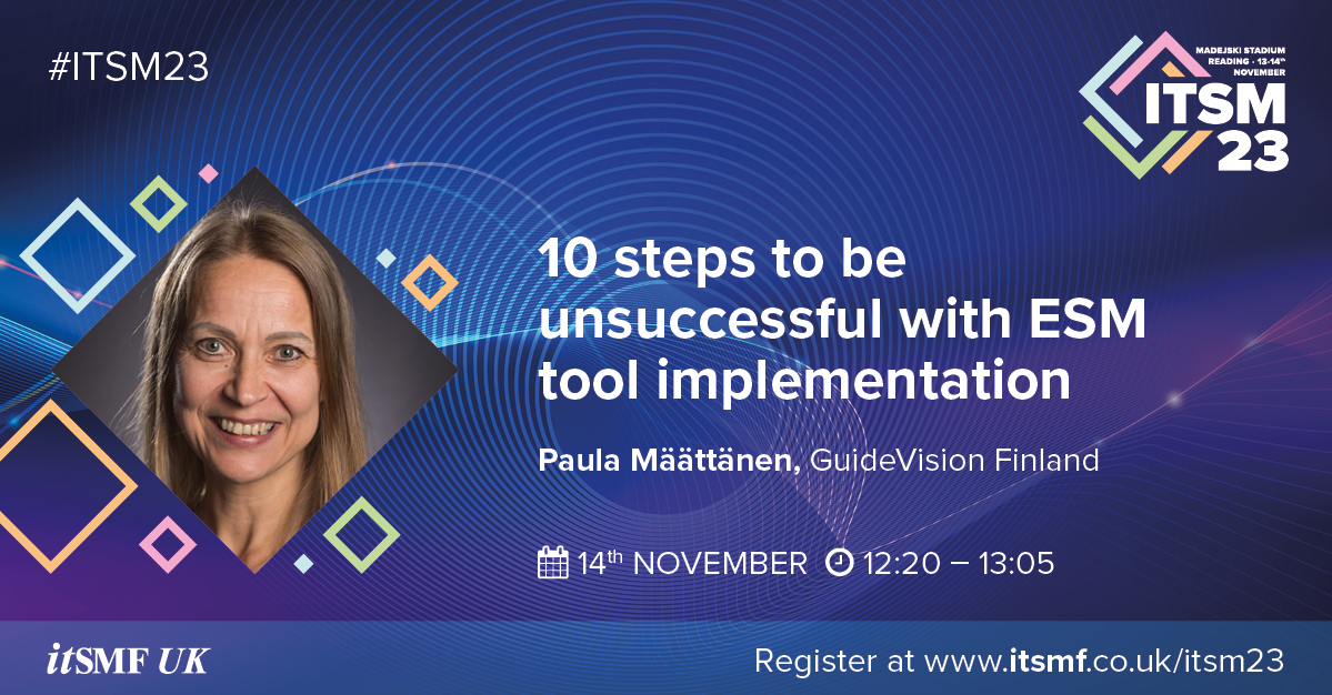 itSMFUK's tweet photo. Less than a month to go until #ITSM23, today we're focusing on the fourth round of speaker sessions on day 2! For the full conference agenda and to book your place please visit https://t.co/5Leg4eMjqj. #itresillience #agileops https://t.co/AfCKAoRzpV