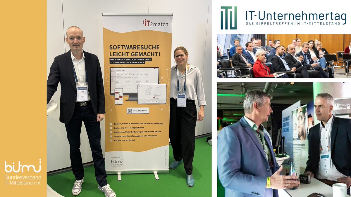 Hallo Frankfurt! Wir sind heute zusammen mit dem <a href="/BITMi/">BITMi</a> auf 19. IT-UNTERNEHMERTAG. Hier treffen wir spannende IT-Unternehmer:innen, Führungspersönlichkeiten und visionäre Start-Ups. Wer kommt noch vorbei? #itu2023