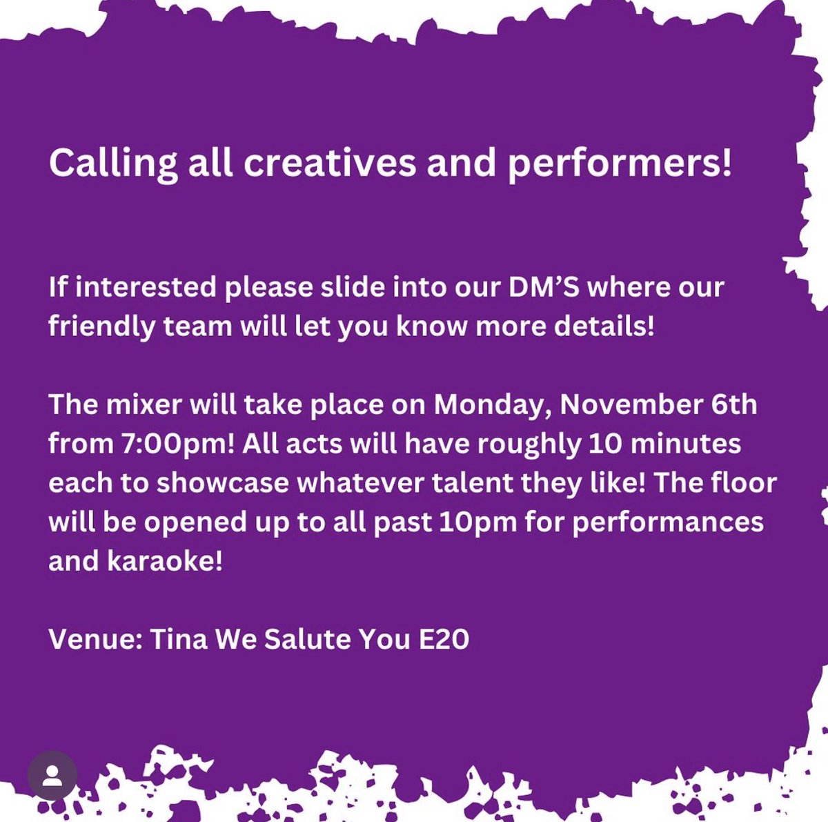 SpamboTheatre's tweet photo. PERFORMERS CALL-OUT!

We are now on the hunt for some talented performers (singer, poet, comedian, magician, etc…), who’d like to showcase their work, skills or their beautiful selves.

Get in touch😁
(Please rts so more can see this)

#openmic #castingcall #performerscallout https://t.co/YzWJMAfwK3
