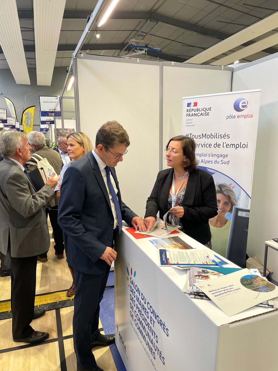API offres d’emploi, data emploi… #AvecPôleEmploi met à disposition de ses partenaires et des élus des outils pour booster l’attractivité des territoires 👉 venez nous rencontrer sur le Salon du Congrès des Maires #AlpesDeHauteProvence

@sandrinejacobPE <a href="/Prefet04/">Préfet des Alpes-de-Haute-Provence</a> <a href="/ClaudeDimitro/">Claude Dimitropoulos</a>