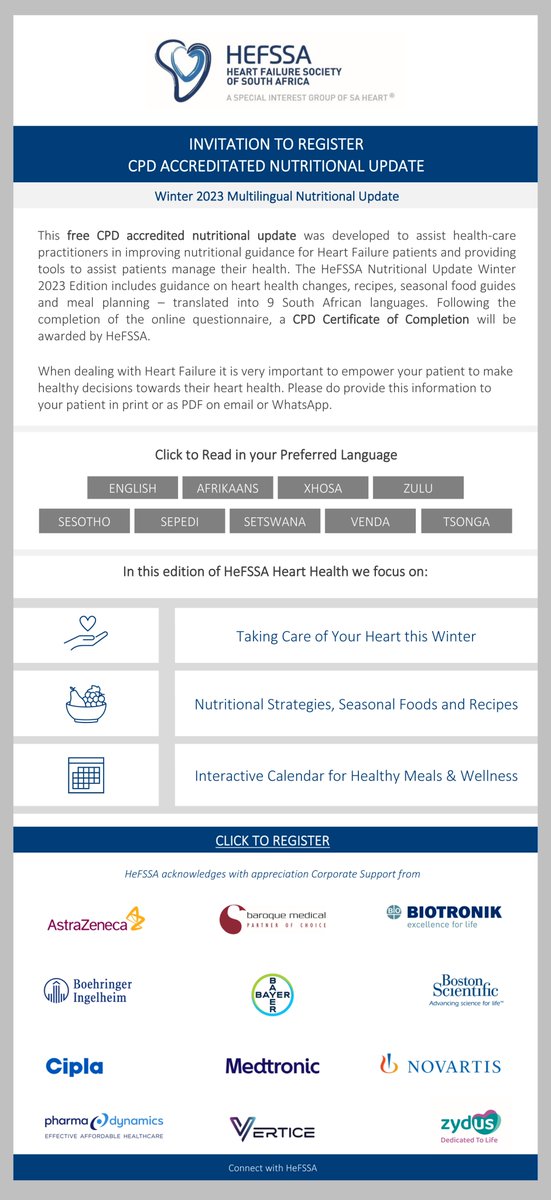 SAHeart_ZA's tweet photo. Sharing for HEFSSA. Click on below link to watch a video by Dr Sandra Koen, a registered Dietician, on how to adopt Heart Healthy Habits that are achievable and sustainable. SA Heart Members can also complete a CPD questionnaire provided here:

https://t.co/Ny9LqrgbFk https://t.co/O66hzHmhAu