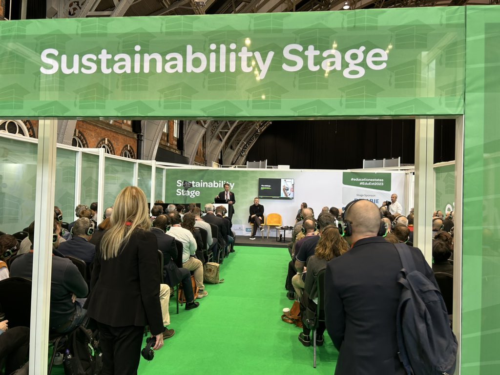 At #educationestates in #Manchester gathering insights and having conversations around the sustainability of education estates and the role <a href="/we_are_magpie/">magpie</a> can play in implementing whole system approaches to behaviour change and future proofing behaviours. #EduEst2023