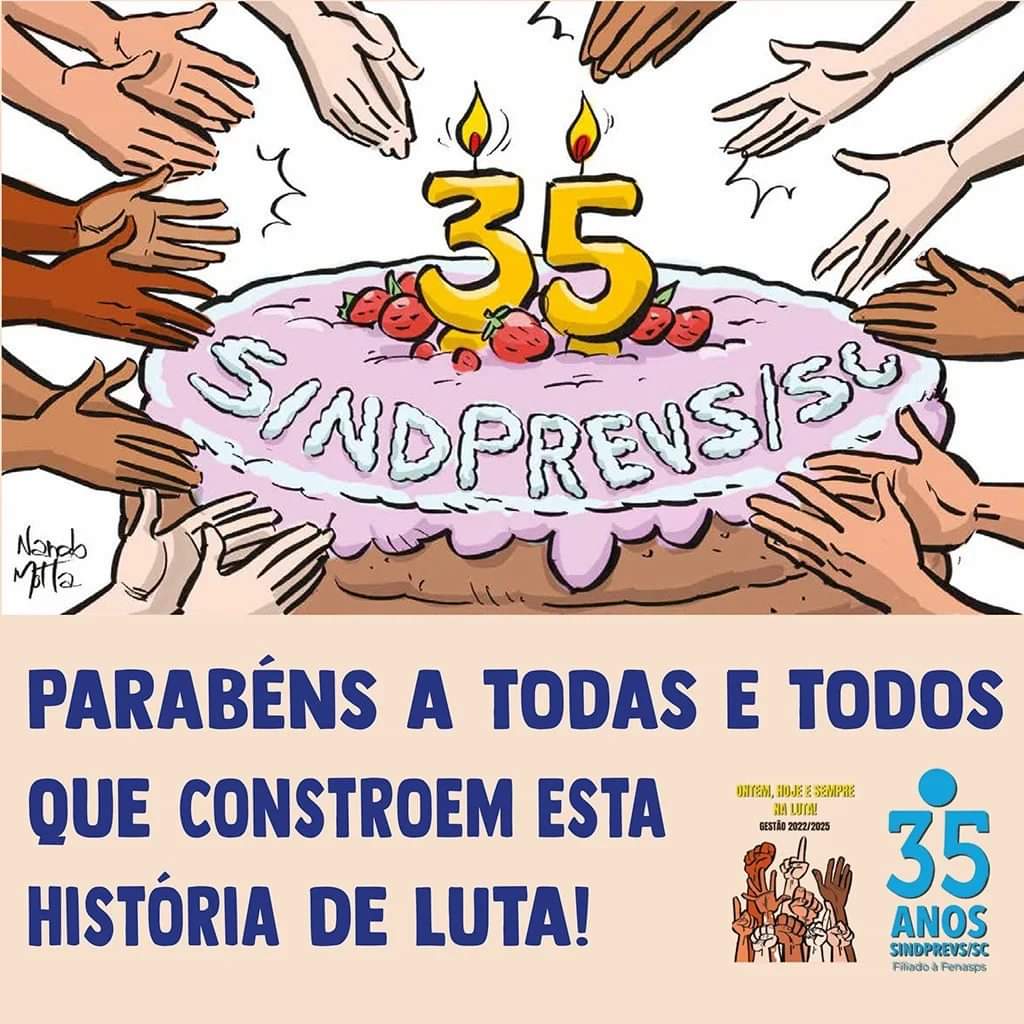 sindprevs's tweet photo. Hoje, o Sindprevs/SC completa 35 anos. A trajetória de vida de cada uma/um se mistura com a história da entidade, as/os que fundaram o Sindicato, a nova geração que aí está, uma combinação que faz a força do Sindprevs/SC crescer e nos impulsiona para o futuro.
#sindprevssc35anos https://t.co/57WQdSwiiA